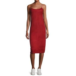 Theory Telson S Metises Suede Midi Dress